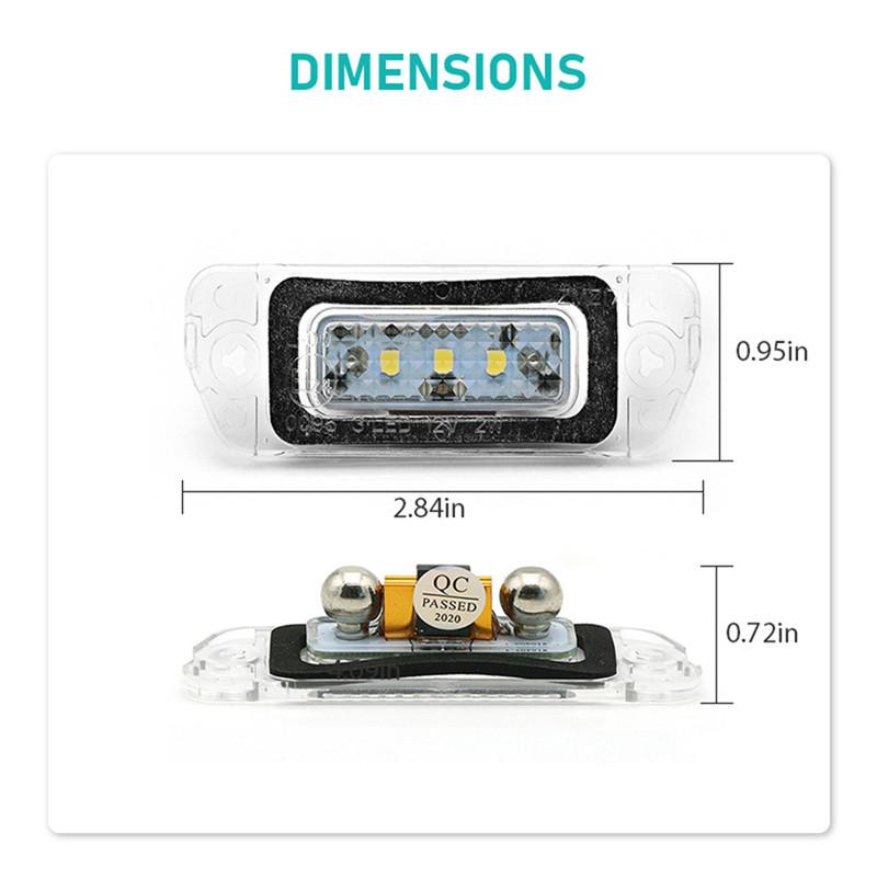 

Canbus Error Free LED Car License Plate Lamp For Mercedes Benz W164 X164 W251 ML GL R Class Number Plate Light Bulb White 6000K