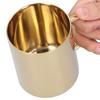 J-ouuo Mug, 304 Stainless Steel, Double-Layer, Anti-Scald, Coffee, Tea, Water, Cup with Handle, 400ml (Gold)