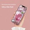 Pink Crystal For Apple Pattern Pink Metallic Paint Glass Phone Case For iPhone 11 12 13 14 15 16 17 Pro Max Plus 16E 17Air Cover