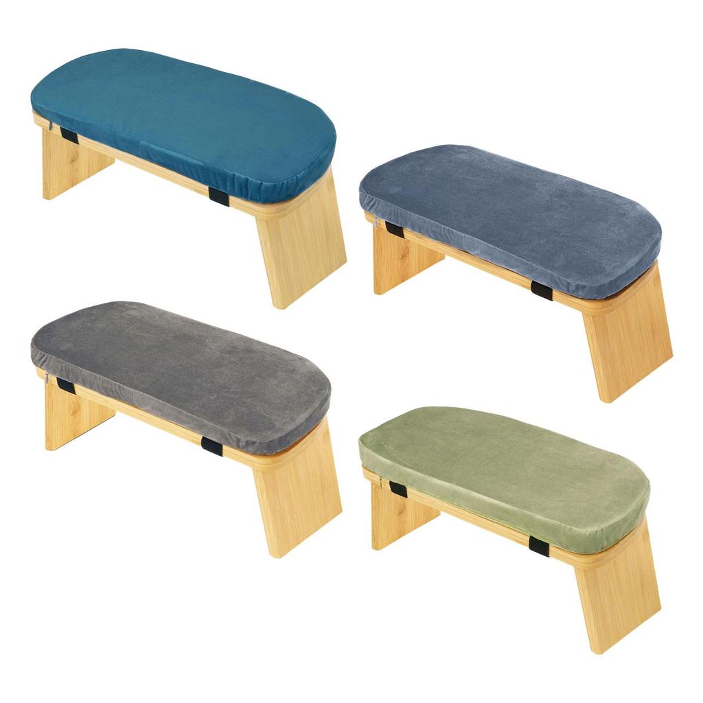 Meditation Bench Prayer with Removable Cushion, Ergonomic, Folding Kneeling Stool Chair