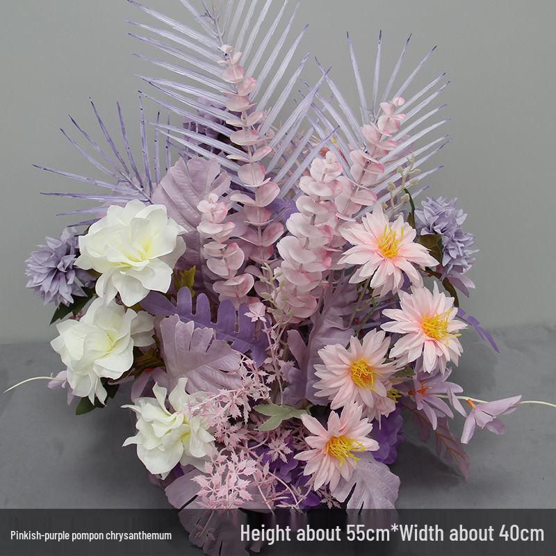 Artificial Wedding Aisle Flower Row: Table & Stage Decoration Simulation Flowers