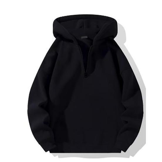 

Мужские худи с капюшоном на молнии до середины, однотонные, с длинным рукавом, осенние, свободные, спортивные, теплые, модные повседневные пуловеры XL