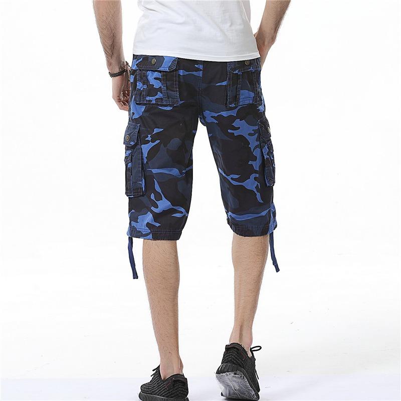 2025 Summer Men's Loose Casual Five-Pocket Work Pants Camouflage Shorts