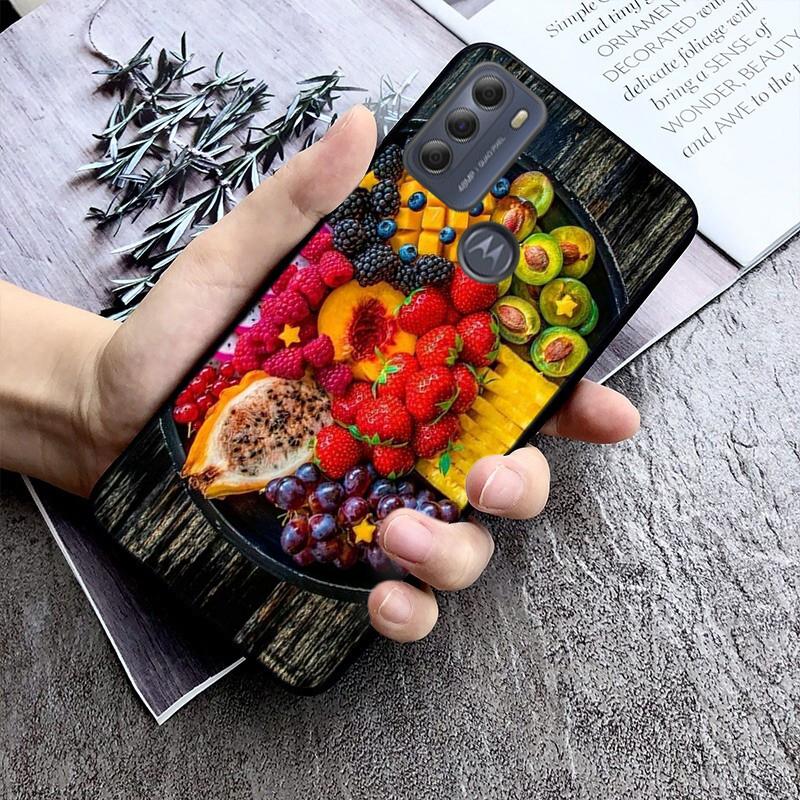 Etui na telefon z owocami do Moto G84 G22 G32 G42 G52 G62 G53 G72 G60 G60S G24 G10 G20 G30 G13 G50 G 5G G Pure