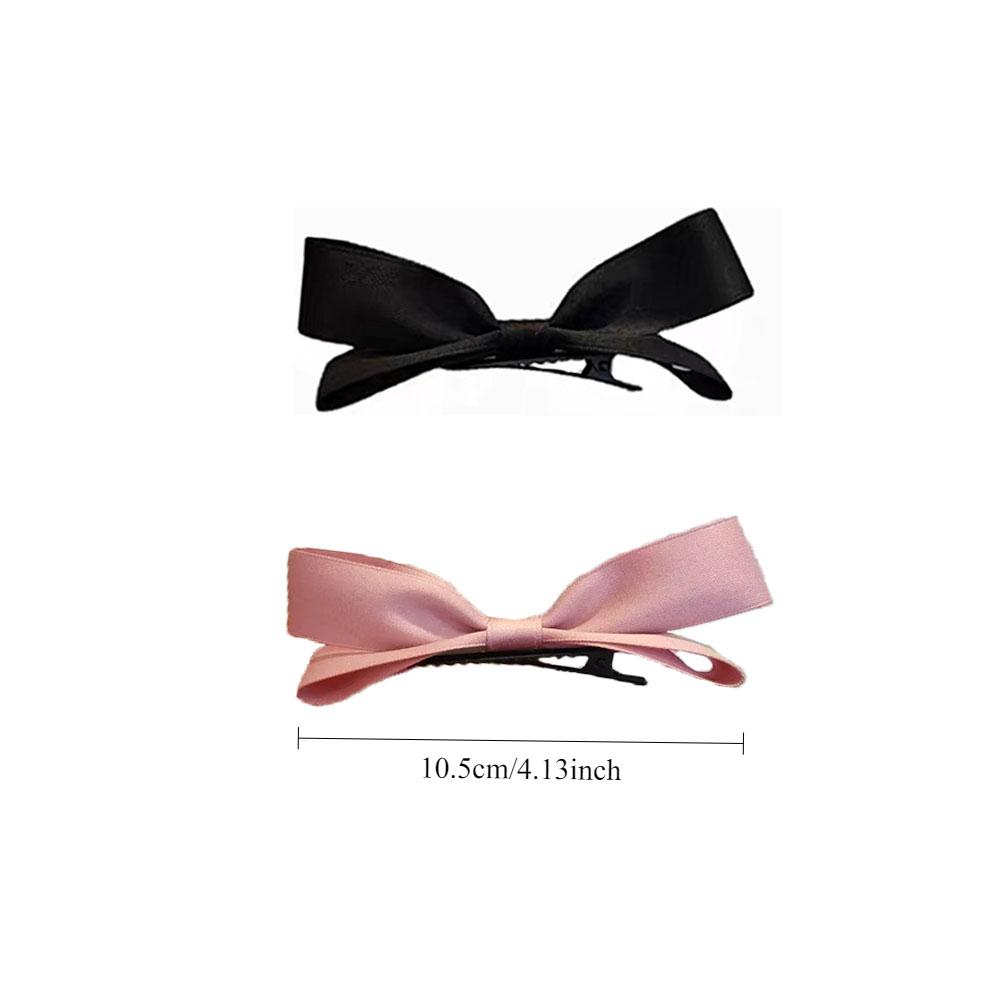 

2 шт. Милые стереоскопические розовые черные заколки-банты для волос, боковые зажимы для волос для женщин, девочек, повязка на голову для аксессуаров для волос, головной убор