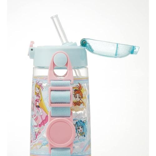 Skater Hirogaru Sky PreCure Water Bottle, 480ml Clear Bottle with Straw, for Kids, PDSH5-A