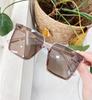 New Vintage Square Oversized Sunglasses Women Men Brand Designer Transparent Gradient Sun Glasses Big Frame Eyewear UV400