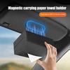 Car Tissue Box Magnetic Leather Tissue Holder Flexible Installation Tissue Dispenser for Car Seat Back Center Console Sun Visor Universal Car