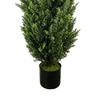 2pcs Artificial Topiary Trees Lifelike Evergreen Faux Cypress Trees Potted Plants Shrubs for Outdoor Indoor Front Porch