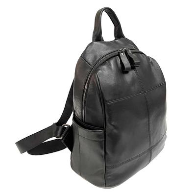 Genuine Leather Women's Backpack Black Top Layer Cowhide Women's Backpack Fashion Women's Bag Soft Leather Backpack for Students