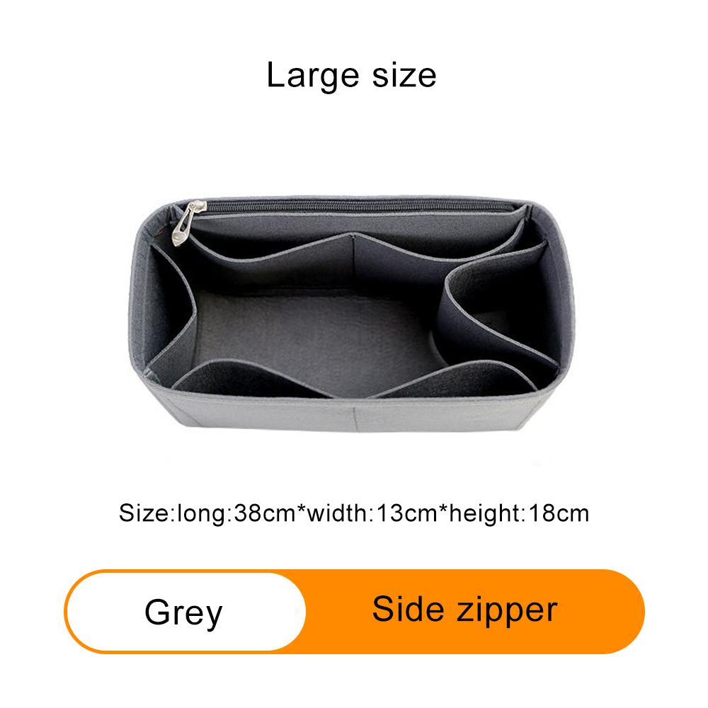 Felt Insert Bag Cosmetic Organizer Insert For Goyard Tote,Makeup Bags With Zipper, Inner Pouch Fit Luxury Handbags for Women