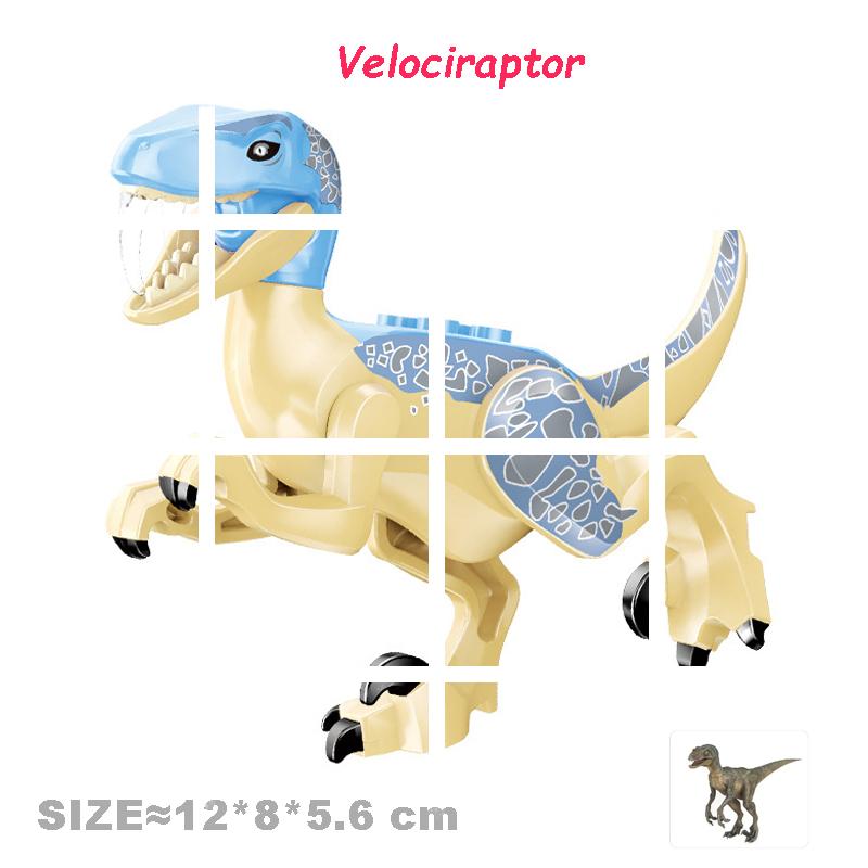 Velociraptor Triceratops Jurassic Dinosaurier Welt Indominus T-Rex Modell Zusammenbauen Pädagogische Bausteine Spielzeug für Kinder Geschenke