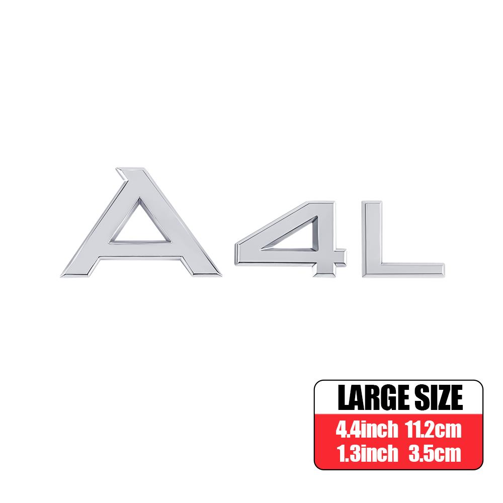 3D ABS A4L A6L A8L Q3 Q5 Q7 Letters Emblem Car Body Rear Trunk Logo Sticker For f2 Q L Series A1 A3 A4 B8 A5 A6 A7 Accessories