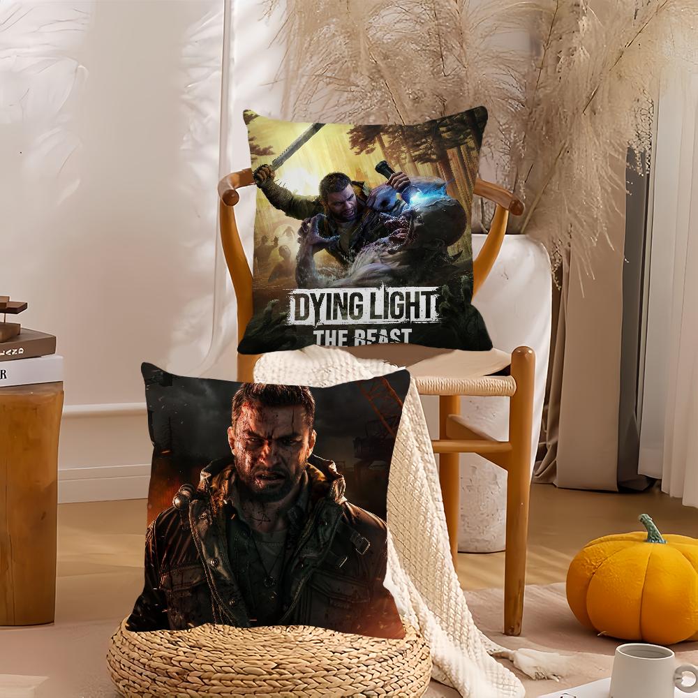 Spiel Dying Light The Beast Kissenbezug Heimdekoration Kissenhülle Geeignet für Büro Sofa Schlafzimmer Auto