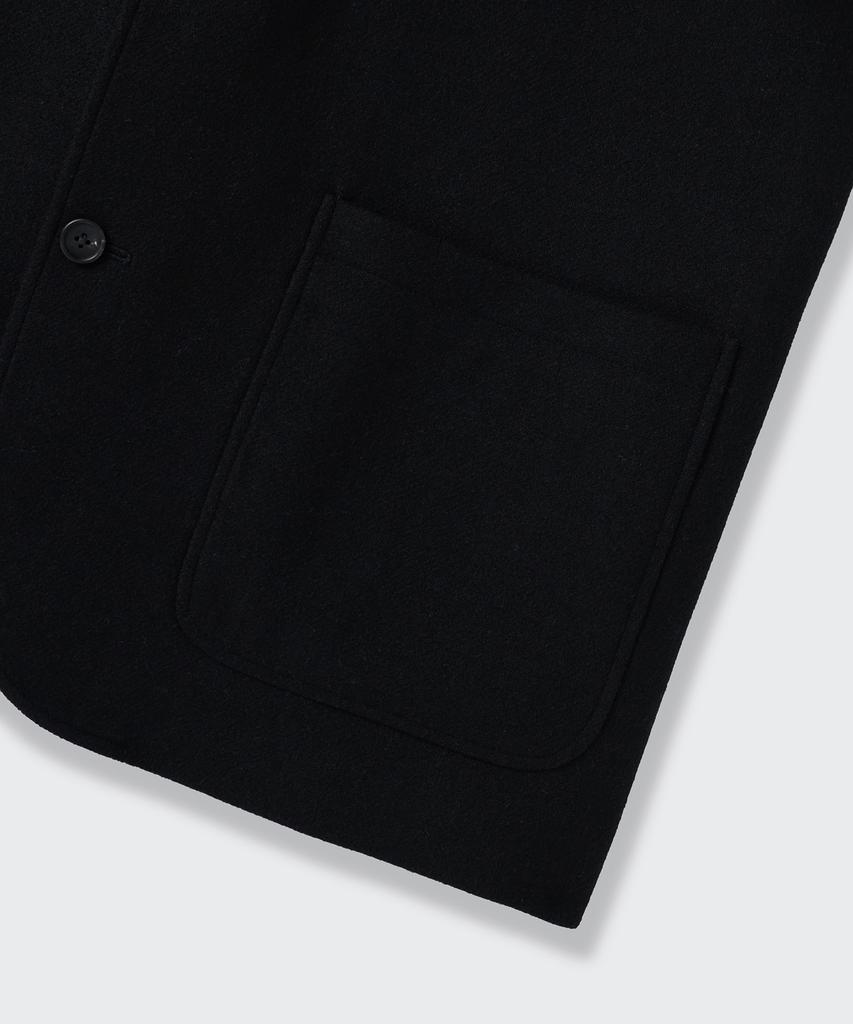 Musinsa Standard Wool Blend Traditional Out-Pocket Blazer [Black]