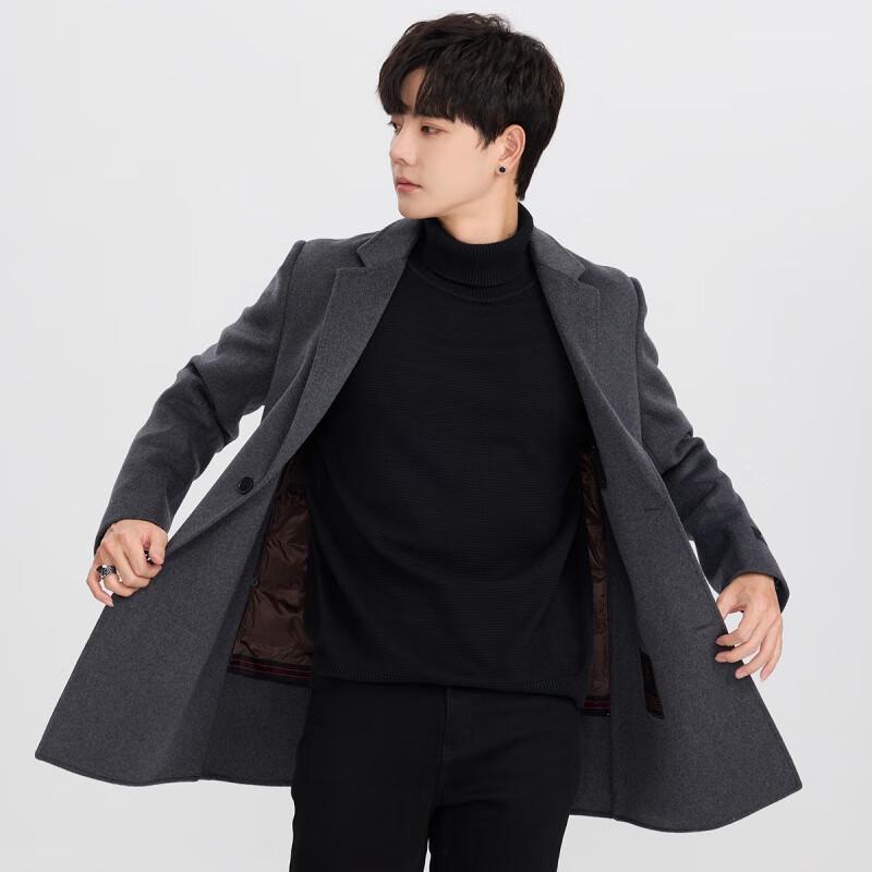 FAPAI.EC Men's Double-faced Wool Overcoat D441811825