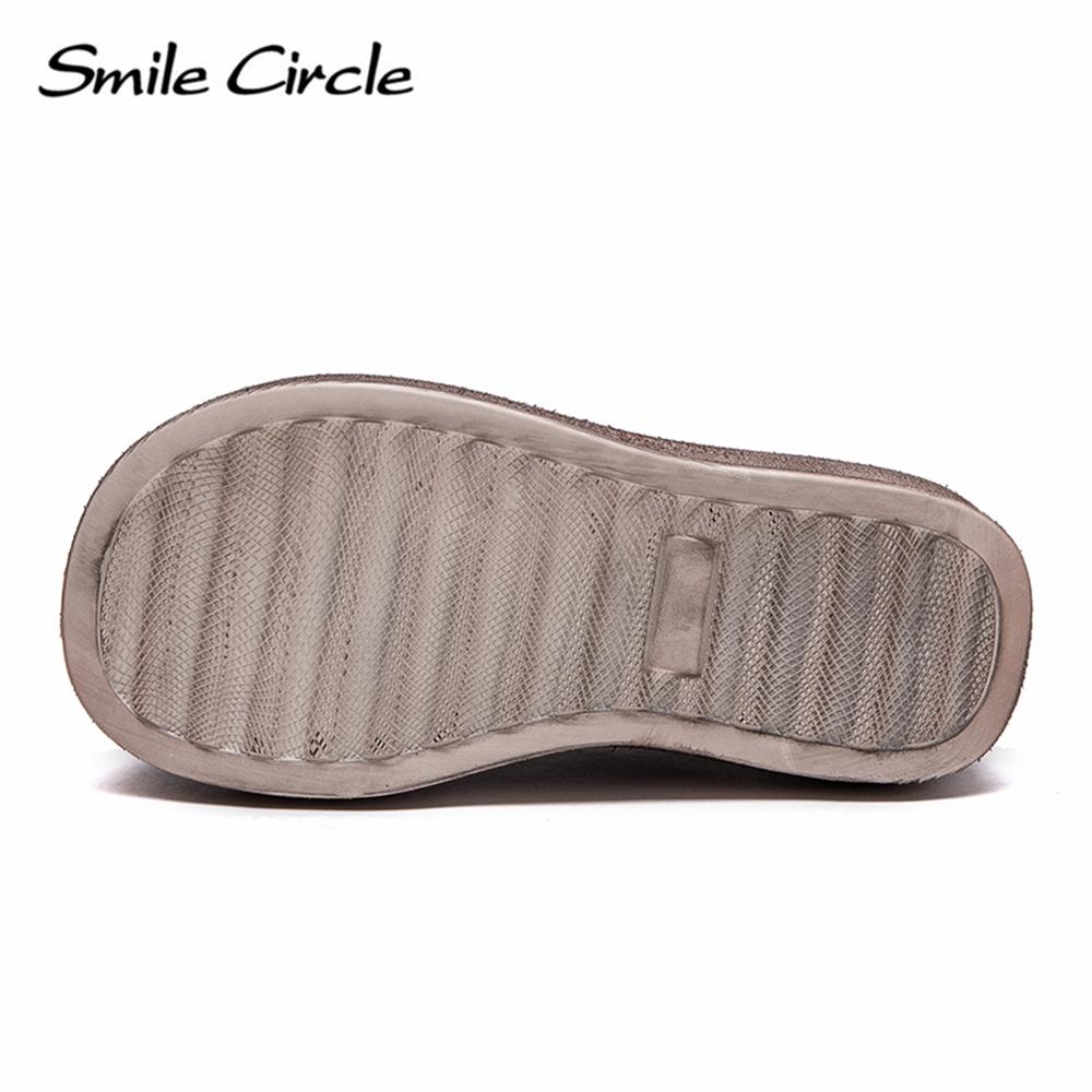 Genuine Leather Women Sandals Round Toe Increased Height Casual Shoes Fashion Comfortable Thick Bottom Shoes