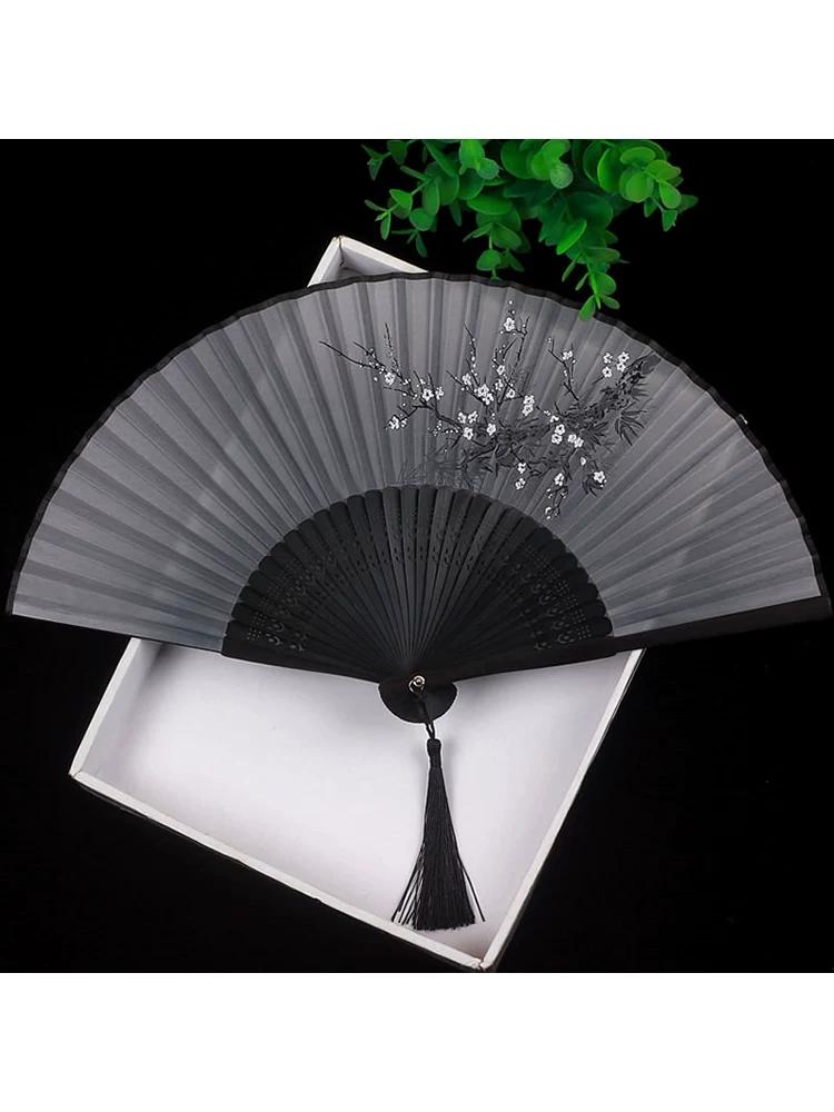 Folding Fan, Ancient Style Folding Fan, Classical, Compact, Retro, Hanfu, Portable, Silk Fabric, Durable for Women