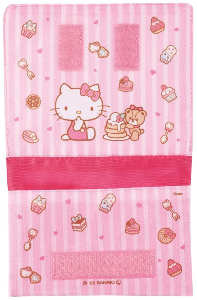 Skater Travel Pocket Pouch with Shoulder Hello Kitty and Sanrio Sweets 11cm H X 14cm W X 3cm D ODKP2-A 2-Way Strap, Design,