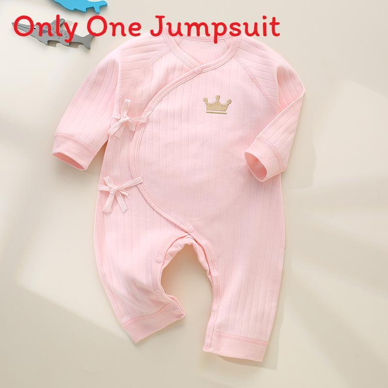 Baumwoll-Baby-Strampler Ohne Gleichheitszeichen Mit Krawattenverschluss Für Neugeborene Und Säuglinge