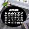 The Witcher pattern round rug,Carpet Rug for Living Room Bedroom Playroom ,Non-slip Floor Mat,Holiday Gifts and Birthday Gifts.