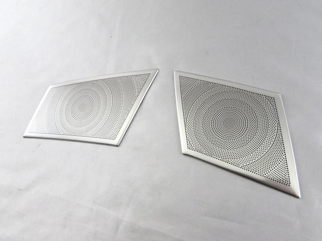 BRIGHTZ Stainless Steel Dashboard Speaker Covers Satin for T33 (2-Piece, Silver) X-Trail SNT33, ST33, NT33, SNT, ST, NT, (SPEAKER-150)