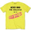 Sex Pistols T Shirt Never Mind The Bollocks Album Cover Punk Yellow New