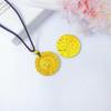 Vietnamese Sand Gold Yellow God of Wealth Pendant: Auspicious Chiseled Amulet Sweater Chain for Men's and Women's Benming Year