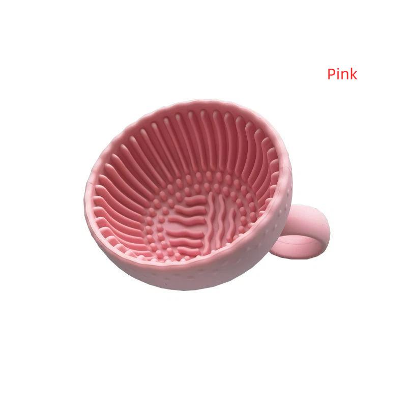 1Pcs Premium Silicone Scrubber & Non-Slip Bowl Quick Clean Makeup Brush Cleaning Bowl Effortless Deep Cleaning For All Facial