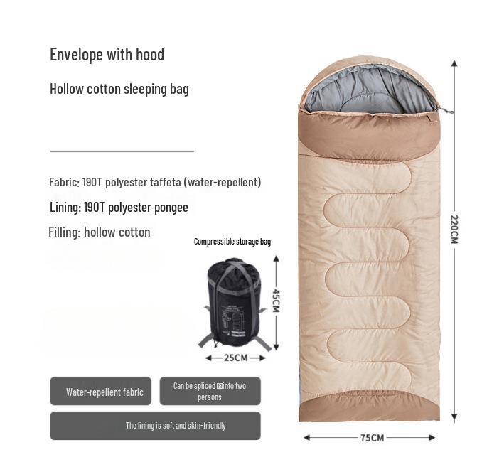 Two-in-One Winter Outdoor Camping & Travel Sleeping Bag: Dirt-Proof and Versatile for Adults