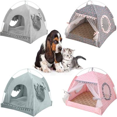 Katzenzelt, Katzenhöhle, Katzenschlafhaus für Kätzchen, Welpen, Laufstall, Käfig, Korb, Katzennest, Zwinger, kleines Hundehaus, Bett