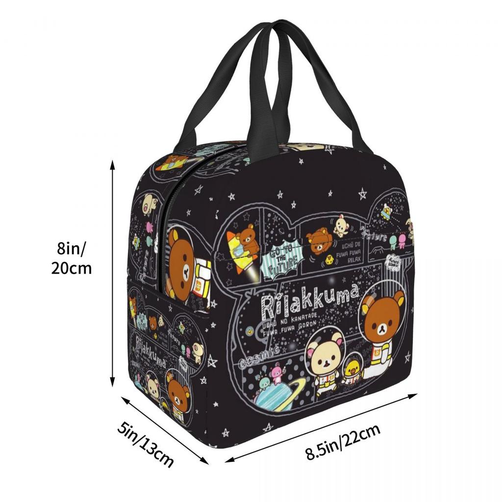 Rilakkuma Korilakkuma Insulated Lunch Bag for Kids School Cooler Thermal Food Box Tote Leakproof Lunch Boxes Container