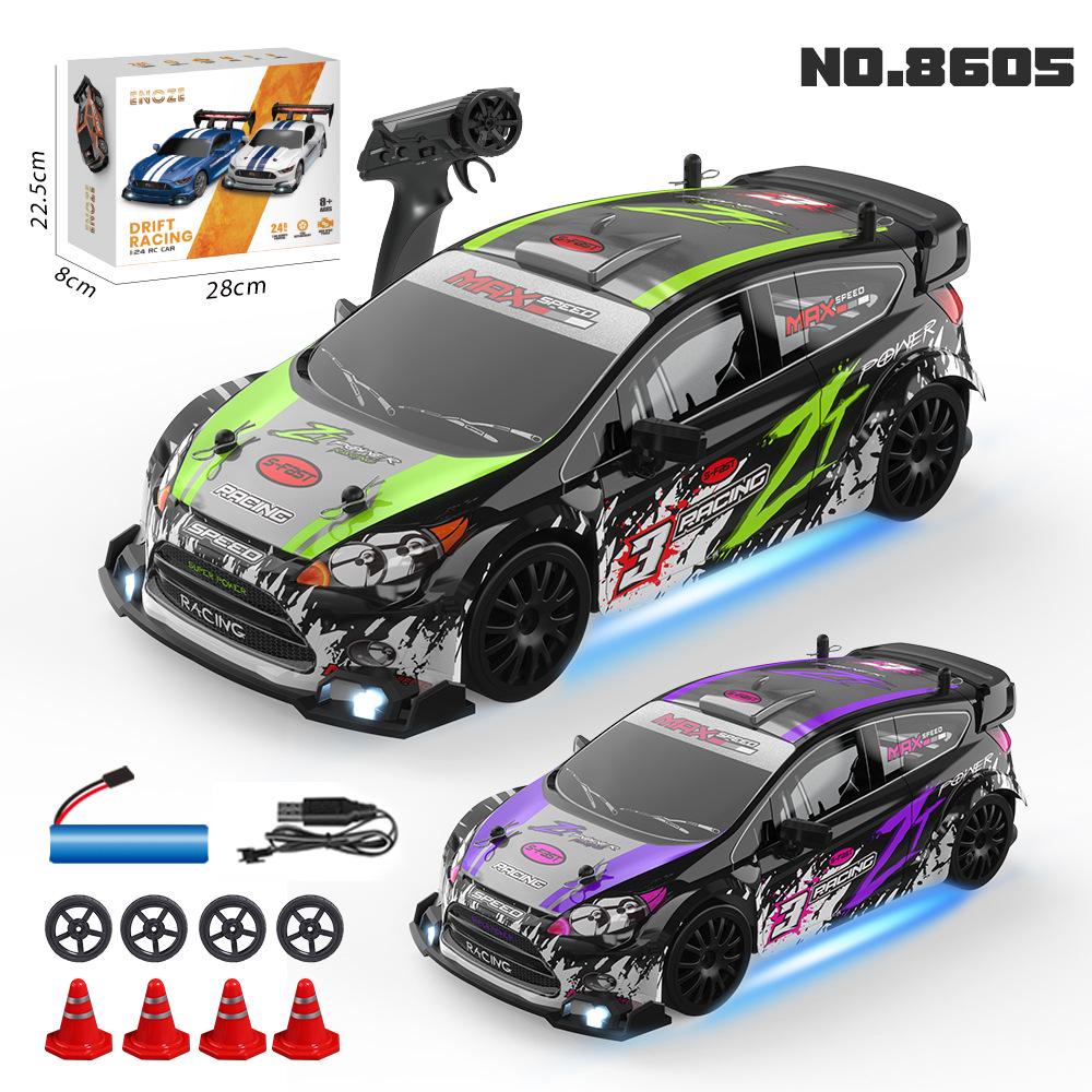 1:24 High-Speed RC Drift Car, Mustang AE86, Four-Wheel Drive, Rechargeable