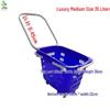 Deluxe Rolling Plastic Shopping Basket