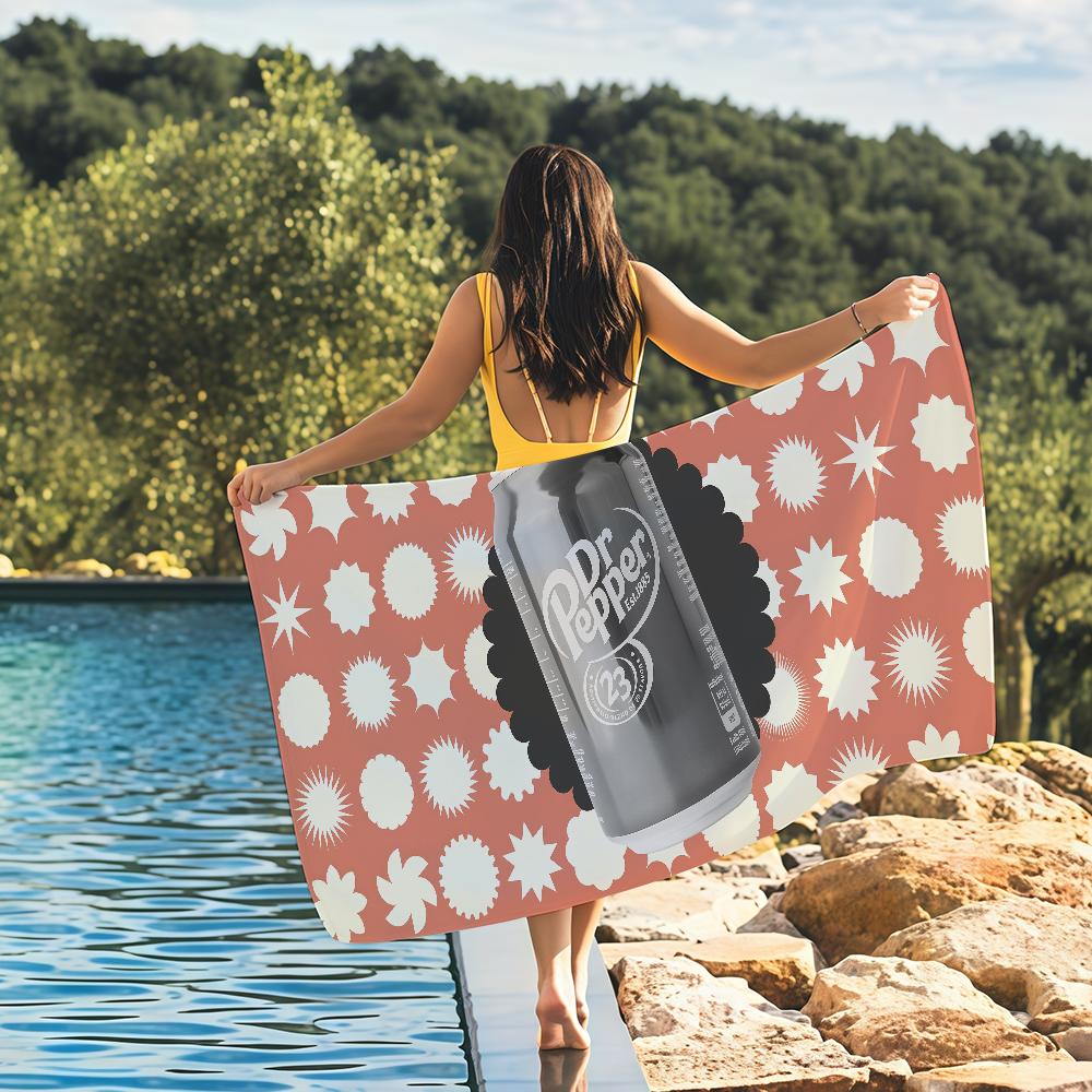 D-Dr Pepper Towel Quick Drying Beach Towels Are Suitable For Swimming Pools Camping Yoga And The Gym