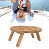 Outdoor Wine Table Folding Wooden Picnic Table with Wine Glass Holder for Hiking Camping Outdoor Dinner