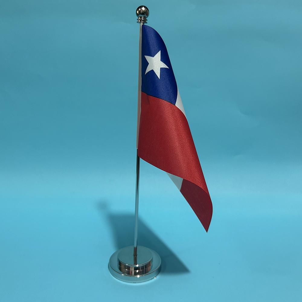 (SKY FLAG)14x21cm Office Desk Flag Of Chile Flag Table Decoration Chile National Banner Desk Ornaments Flags