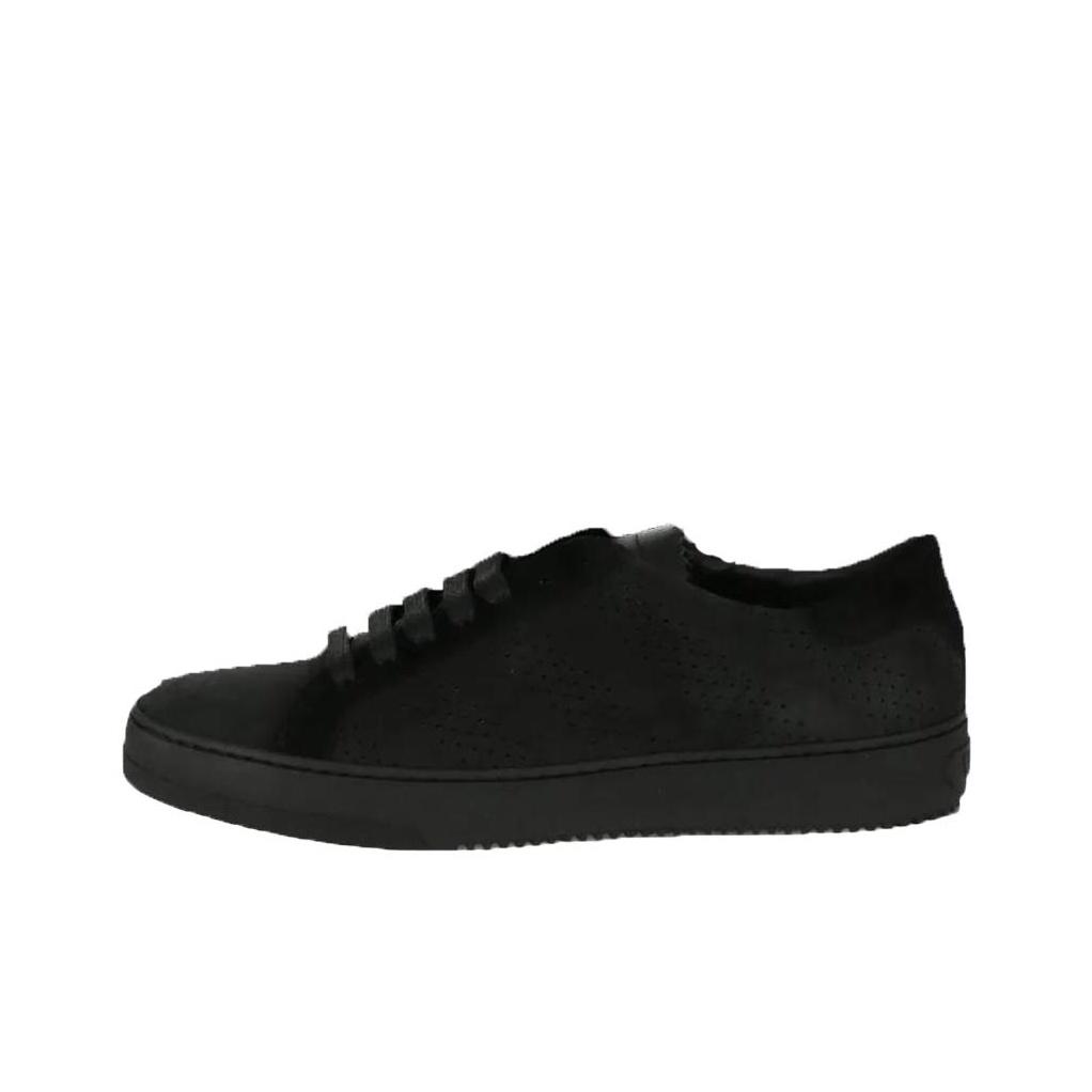 Off-White Calfskin Round Toe Flat Low-Top Sneakers Men sneakers Black OMIA009F161760191000