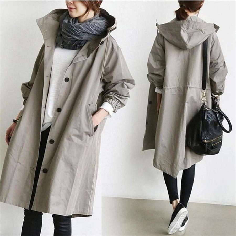 Autumn Casual Style Windbreaker for Women, Long Length, Petite Fit, New Style, Temperament Waistcoat, 8 Colors, 8 Sizes, Long Sleeve Jacket