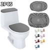 2Pcs/Set Thickened Toilet Seat Cover Solid Color WC Cover Toilet Dust Cover  Home Bathroom