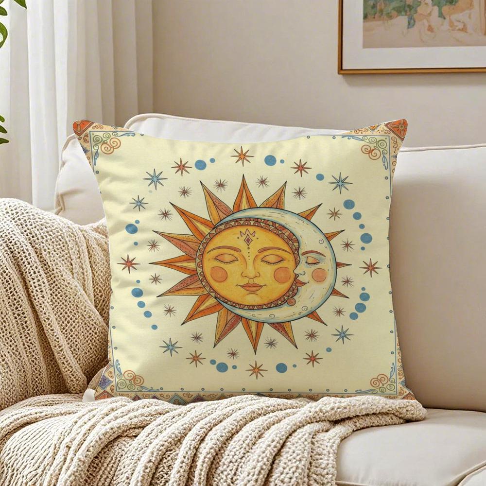 SHine BBohemian Ethnic Design Art Cushion Cover Linen Pillowcase Soft for Sofa Bed Home Room Decor