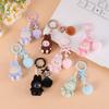 Flocking Mini Cartoon Couple Girlfriend Keychain Vinyl Super Cute Toy Pendant Cute Pendant Bag Accessories