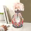 Acrylic Wood Animal Flower Diamond Mosaic Rhinestones Vase Diamond Painting Tabletop Vase Ornaments Kit for Home Office Decor