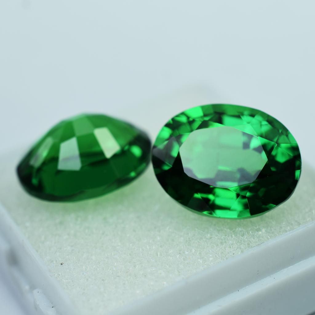 Natural Tsavorite Green Garnet Oval Cut 8 To 10 Ct Certified Loose Gemstones