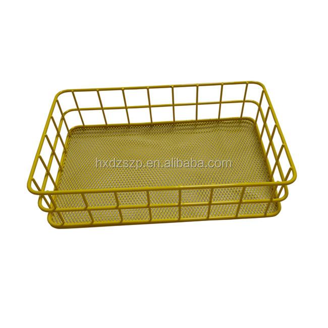 Modern Metal Wire Cloth Powder Coated Standing Type Multifunctional Book Organizer Storage Rack жёлтый