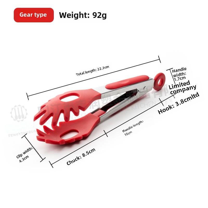 Outdoor BBQ stainless steel food clip kitchen utensil silicone food clip