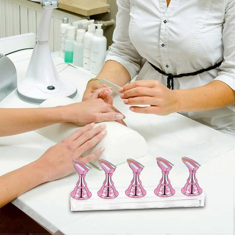 2 Sets Acrylic Nail Display Stand,Magnetic Nail Tip Practice Holders,Training Fingernail,Nail Art Stands For Salon Home,Nail Holder For Painting Nails