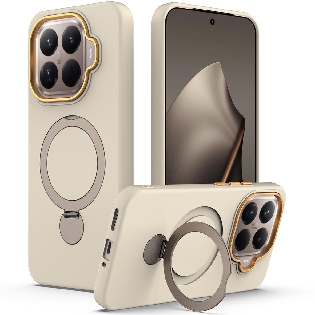 For Xiaomi 15T Pro Magnetic Case Rotating Ring Kickstand TPU + PC Back Cover