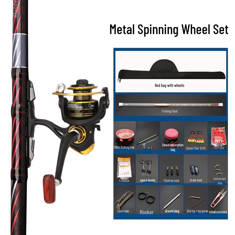 Authentic Qingzhanxi 19-Section Short-Handle Ultra-Light Fishing Rod Set for Corn, Wheat, and Rock Fishing.