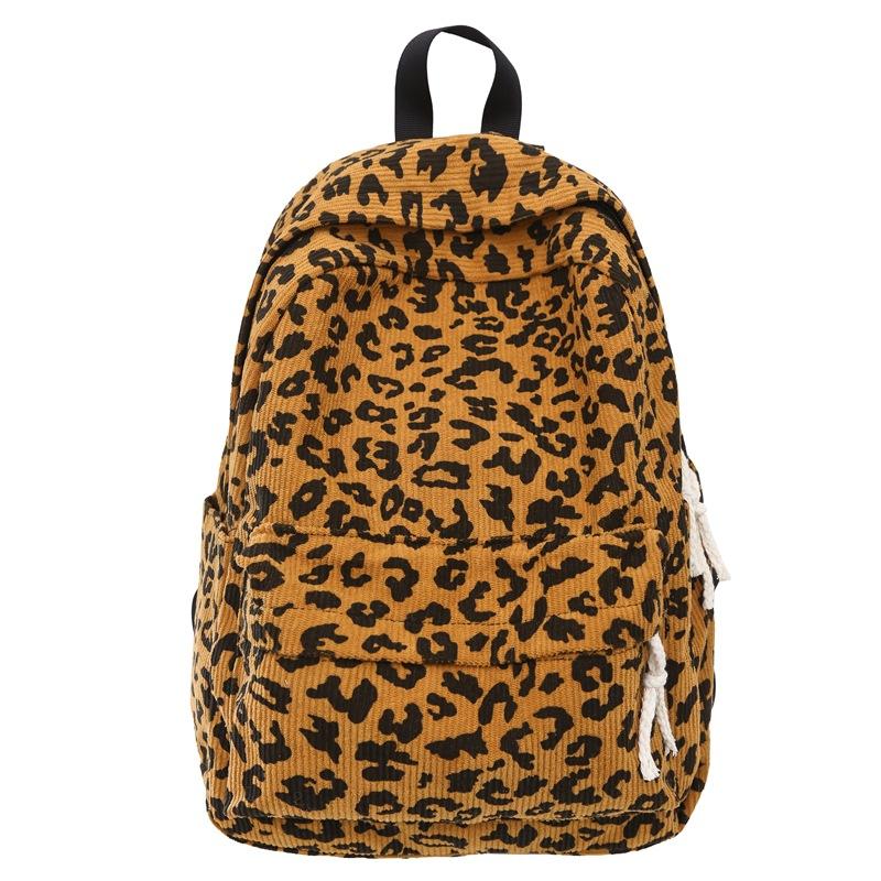 Tendance de rue Sac d'école léopard imprimé européen et américain 2025 automne et hiver sac à dos pour écolières léger décontracté navette voyage sac à dos